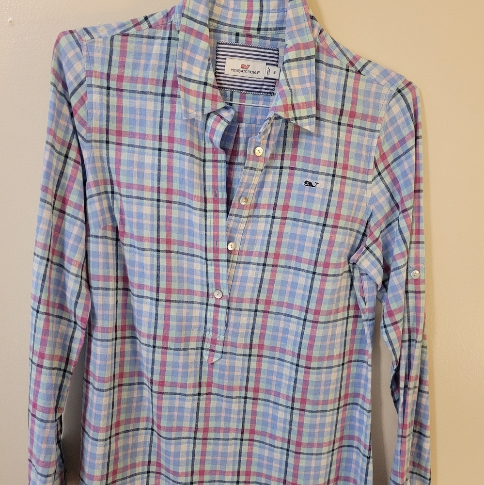 Womans vineyard vines cotton/linen shirt